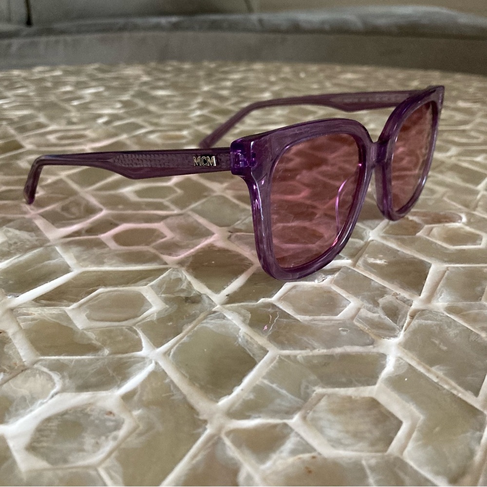 LIKE NEW! MCM725S 500 Womens Purple Rectangular Plastic Sunglasses - Picture 12 of 14
